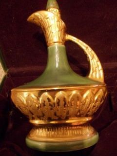 BEAMS WHISKEY BOURBON BOTTLE ETCHED IN GOLDTRIM GENIUNE REGAL CHINA
