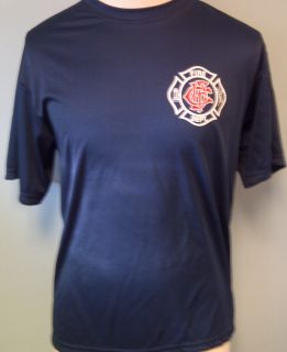 Chicago Fire Dept. Performance T Shirt with silkscreened CFD LOGO