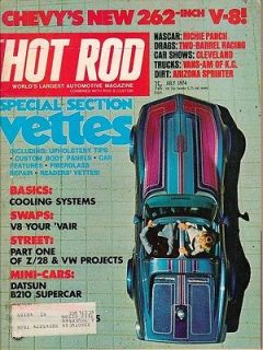 Hot Rod July 1974 Special Corvette Issue Chevy 262 V8 Z/28 Project VW