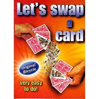 MAGIC LETS SWAP A CARD TRICK BICYCLE CARDS FREE US SHIPPING