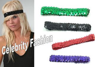 Sequin Headband Stretch Sequence Stretchy Flapper Fascinator Races