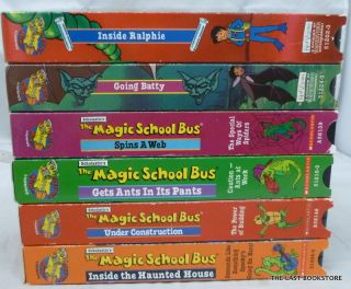 Lot 6 The Magic School Bus VHS Scholastic Childrens Video Science 