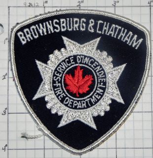 CANADA BROWNSBURG & CHATHAM SERVICE INCENDIE FIRE PATCH
