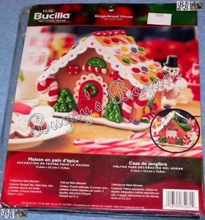 Bucilla GINGERBREAD HOUSE Felt Applique Christmas Decor Kit   2005