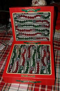 Sets CHRISTOPHER RADKO Shiny Brite Glass Garland New in Boxes