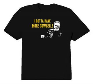 More Cowbell Blue Oyster Cult SNL Funny T Shirt Black