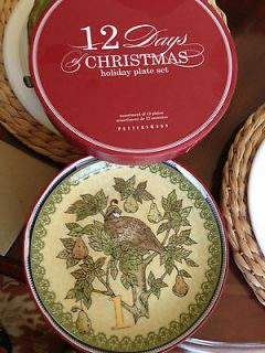 Pottery Barn 12 DAYS OF CHRISTMAS SALAD Dessert PLATES (NEW) SOLD OUT
