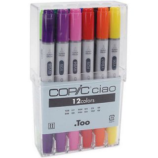 Copic Ciao 12 Basic Colors Marker Set   Basic Colors