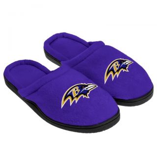 Baltimore Ravens NFL Full Sole Cupped Team Logo Slippers 2012 New Warm