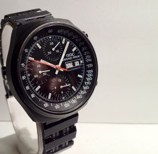 vintage GRAND PRIX pvd 17j auto Racing Chronograph watch valjoux