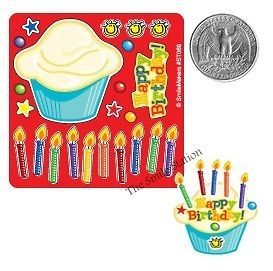 Own CUPCAKE Stickers Kids Party Goody Loot Bag Filler Favor Supply