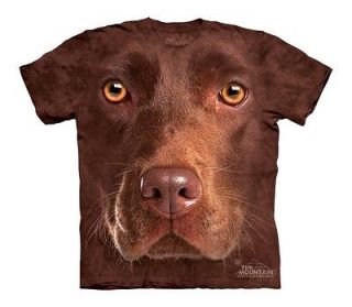 THE MOUNTAIN CHOCOLATE LAB FACE INTELLIGENT HAPPY PUPPY DOG PET SHIRT