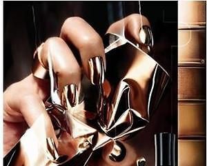SILVER / GOLD METALLIC WRAPS foils Nail Art for real or false acrylic