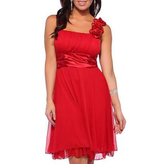 New Designer Gathered Empire Flowy Cocktail Party Dress