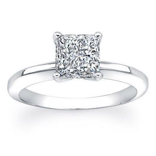 14k White Gold 1ct TDW Clarity enhanced Diamond Solitaire Engagement