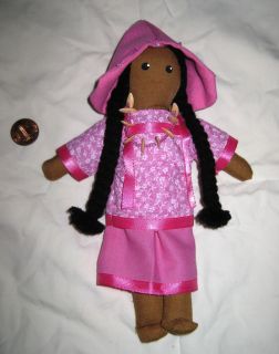 MicMac sm lady doll, w/Pink dress & peaked cap by Ruth Francis