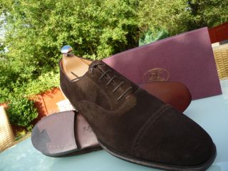 A09 George Cleverley   UK 11.5 E Oxford Brown Suede