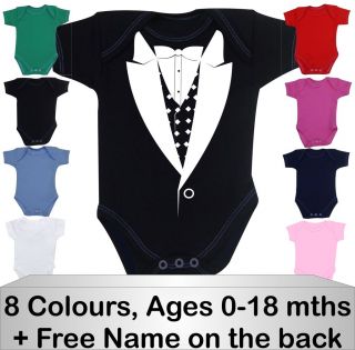 tuxedo, funny new baby gift christening newborn girl boy babies vests