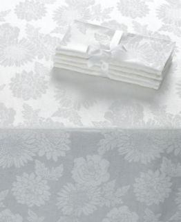Dinner Party Medley White 60 x 104 Oblong 8 napkins tablecloth holiday