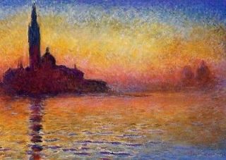 Claude Monet Sunset in Venice oil painting repro