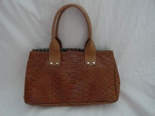CLaudia Firenze Leather Brown hand bag made in Italy
