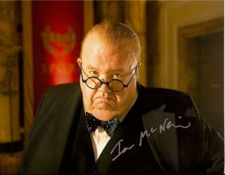 DR WHO personally signed 10x8   IAN MCNEICE as WINSTON CHURCHILL