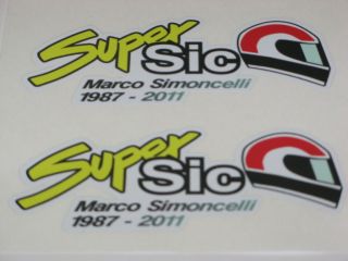 Marco Simoncelli 58 ciao marco stickers small 9cm x 3.5cm x 2