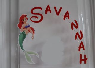 Ariel PERSONALIZED cake topper or ANY character Cake Decoration