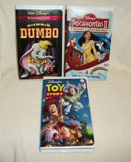 DISNEY   DUMBO, TOY STORY & POCAHONTAS II   CHILDRENS VHS VIDEOS