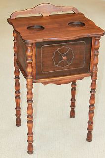 Antique Cushman Smoker Cigar Stand w/Copper Lined Humidor