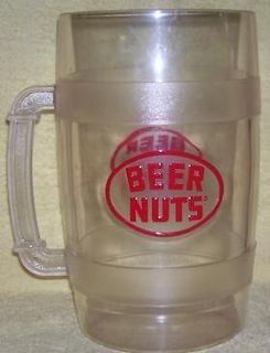 Newly listed Large Clear Plastic Advertising Mug BEER NUTS