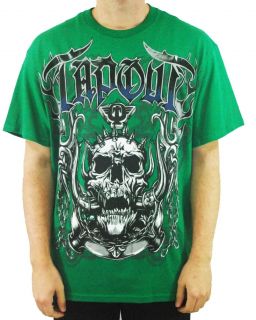Tapout Hellraiser T Shirt Green clothing mens MMA fight skull