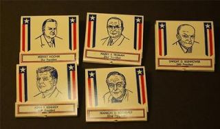 Nice Vintage collection of 5 President l matchbooks