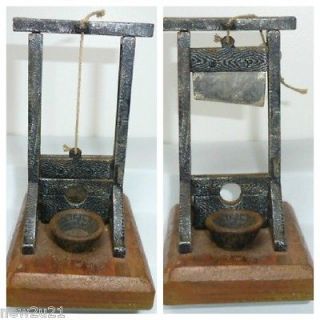 VINTAGE CIGAR CUTTER GUILLOTINE EXECUTION WORKING MODEL UNUSUAL