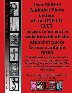 Alphabet Photography Photos 500++ on CD & full access to entire