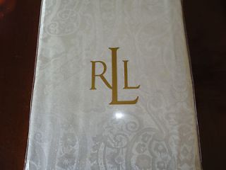New Ralph Lauren Paisley Damask Silver/Gray Tablecloth