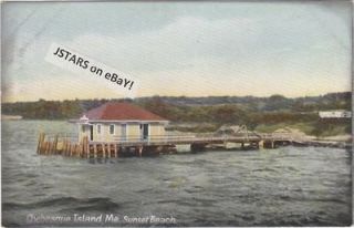 1907 CHEBEAGUE ISLAND, ME, SUNSET BEACH POSTCARD
