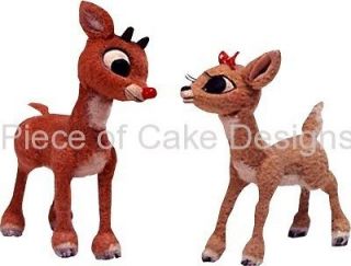 Rudolph and Clarice Christmas ~ Edible Image Icing Cake, Cupcake