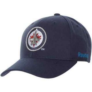 Winnipeg Jets Basic Logo Wool Blend Adjustable Hat   Polar Night Blue
