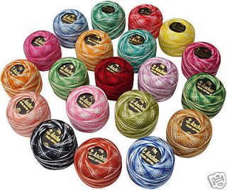 20 Variegated Anchor Crochet Cotton Thread Balls * 20 Assorted Colours