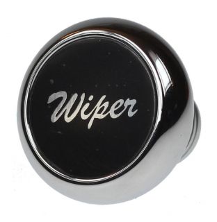Chrome Deluxe Knob Switch Wiper Black VW Camper Beetle Buggy T1 T2 Bus