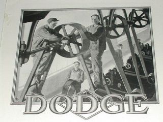 1920 Dodge ad, Factory Drive Belt Pulleys, leather belt