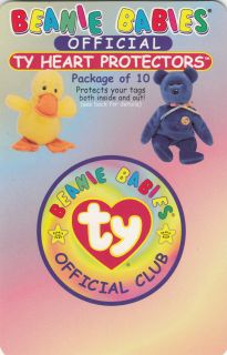 Ty Beanie Babies Official TY Heart Tag Protectors Pack of 10