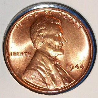 1944 P PREMIUM RED GEM BU LINCOLN WHEAT CENT UNCIRCULATED MS US COIN