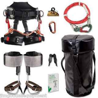 Premium Spur Climbing Starter Kit,w/Titantiu m Climbing Spurs &More