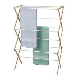 Wood Clothes Dryer Sweater Drying Rack w/ White Dowels