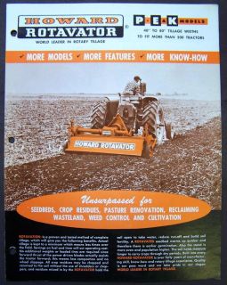 Howard Rotavators Models K E P Dealer Sales Brochure Catalog   40 to