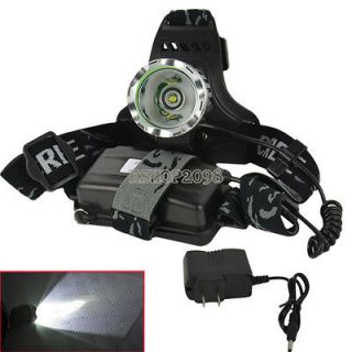 1800Lm CREE XM L XML T6 LED Headlamp Rechargeable Headlight + Charger