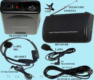 cordless headset w/ Lapel ,mini Microphone,Fas tPriority Mail in US