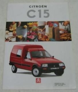 Citroen 1995 C15 Sales Brochure French